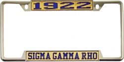 View Buying Options For The Sigma Gamma Rho 1922 License Plate Frame