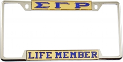 View Buying Options For The Sigma Gamma Rho Life Member License Plate Frame