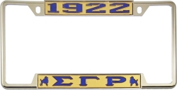 View Buying Options For The Sigma Gamma Rho 1922 Poodles Big Letter License Plate Frame