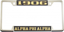 View Product Detials For The Alpha Phi Alpha 1906 License Plate Frame