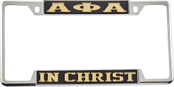 View Buying Options For The Alpha Phi Alpha In Christ License Plate Frame