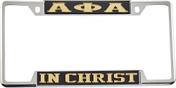 View Product Detials For The Alpha Phi Alpha In Christ License Plate Frame