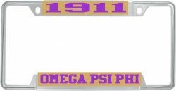 View Buying Options For The Omega Psi Phi 1911 License Plate Frame