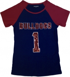 View Product Detials For The Big Boy South Carolina State Bulldogs Ladies Sequins Patch Tee