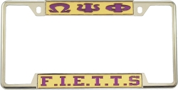 View Buying Options For The Omega Psi Phi F.I.E.T.T.S. License Plate Frame