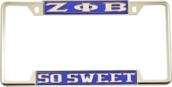 View Buying Options For The Zeta Phi Beta So Sweet License Plate Frame