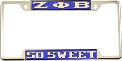 View Buying Options For The Zeta Phi Beta So Sweet License Plate Frame
