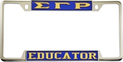 View Buying Options For The Sigma Gamma Rho Educator License Plate Frame