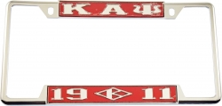 View Product Detials For The Kappa Alpha Psi 1911 Diamond License Plate Frame