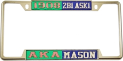 View Buying Options For The Alpha Kappa Alpha + Mason Split License Plate Frame