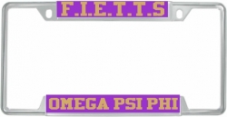 View Buying Options For The Omega Psi Phi F.I.E.T.T.S. License Plate Frame