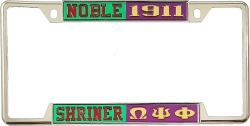 View Product Detials For The Shriner + Omega Psi Phi Split License Plate Frame