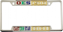 View Buying Options For The Eastern Star + Daughters of Isis Split License Plate Frame
