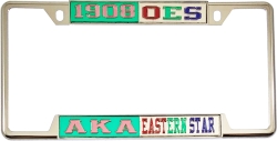 View Buying Options For The Alpha Kappa Alpha + Eastern Star Split License Plate Frame