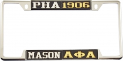 View Buying Options For The Mason PHA + Alpha Phi Alpha Split License Plate Frame