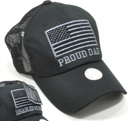View Buying Options For The Proud Dad Plain US Flag Hook And Loop Patch Mens Cap
