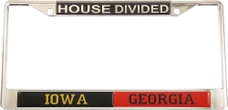 View Buying Options For The Iowa + Georgia House Divided Split License Plate Frame
