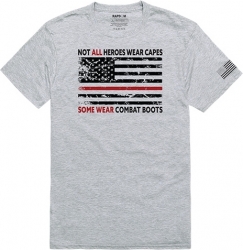 View Buying Options For The RapDom Not All Heroes Wear Capes w/Thin Red Line Tactical Graphics Mens Tee