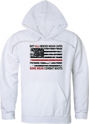 View Buying Options For The RapDom Not All Heroes Wear Capes w/Thin Red Line Graphic Mens Pullover Hoodie