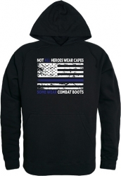 View Buying Options For The RapDom Not All Heroes Wear Capes w/Thin Blue Line Graphic Mens Pullover Hoodie