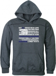 View Buying Options For The RapDom Not All Heroes Wear Capes w/Thin Blue Line Graphic Mens Pullover Hoodie