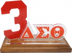 View Buying Options For The Delta Sigma Theta Line #3 Desktop Piece with Wooden Base