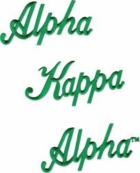 View Buying Options For The Alpha Kappa Alpha Script Iron-On Patch Set