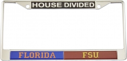 View Buying Options For The Florida + Florida State House Divided Split License Plate Frame