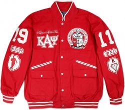 View Buying Options For The Big Boy Kappa Alpha Psi Divine 9 S7 Mens Twill Racing Jacket