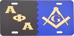 View Buying Options For The Alpha Phi Alpha + Mason Split Mirror License Plate