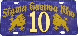 View Buying Options For The Sigma Gamma Rho Printed Line #10 License Plate