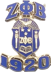 View Buying Options For The Zeta Phi Beta 3D Crest Lapel Pin