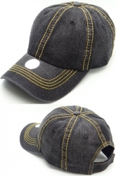 View Buying Options For The Plain Double Stitch Denim Mens Cap