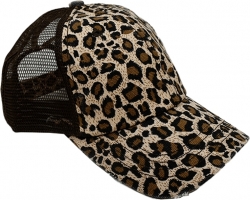 View Buying Options For The Leopard Print Ponytail Meshack Ladies Cap