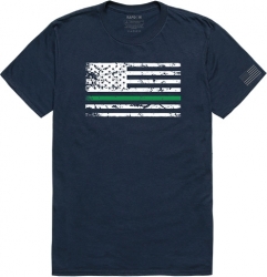 View Buying Options For The RapDom Thin Green Line Flag Tactical Graphic Mens Tee