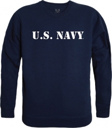 View Buying Options For The Rapid Dominance Navy Text Graphic Mens Crewneck Sweatshirt
