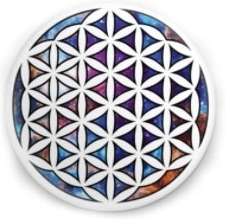 View Buying Options For The Flower of Life Symbol Pin Back Button [Pre-Pack]