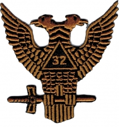 View Buying Options For The Scottish Rite 32nd Degree Wings Up Iron-On Patch