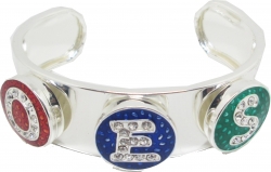 View Buying Options For The Eastern Star Triple Letter Button Ladies Bracelet