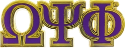 View Product Detials For The Omega Psi Phi Big Letter Lapel Pin