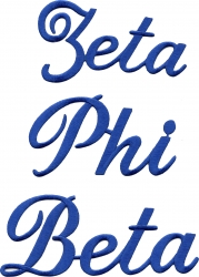 View Buying Options For The Zeta Phi Beta Script Iron-On Patch Set