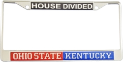 View Buying Options For The Ohio State + Kentucky House Divided Split License Plate Frame