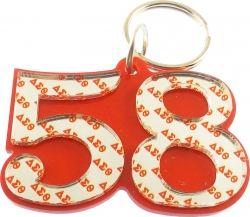 View Buying Options For The Delta Sigma Theta Color Mirror Line #58 Keychain