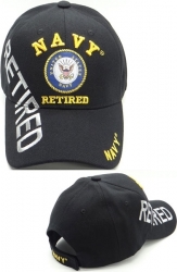 View Buying Options For The Navy Emblem Retired Shadow Text Mens Cap