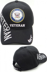View Product Detials For The Navy Emblem Veteran Shadow Text Mens Cap