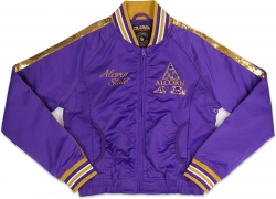 View Product Detials For The Big Boy Alcorn State Braves S2 Ladies Sequins Satin Jacket