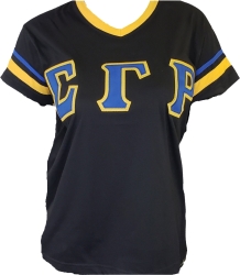 View Buying Options For The Buffalo Dallas Sigma Gamma Rho Striped V-Neck T-Shirt