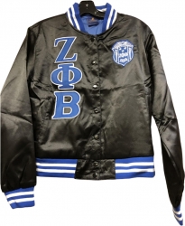 View Product Detials For The Buffalo Dallas Zeta Phi Beta Satin Jacket