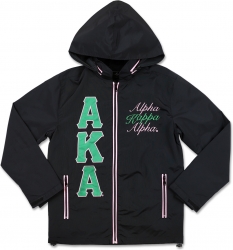 View Buying Options For The Big Boy Alpha Kappa Alpha Divine 9 S7 Hooded Ladies Windbreaker Jacket