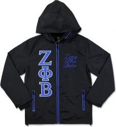 View Product Detials For The Big Boy Zeta Phi Beta Divine 9 S7 Hooded Ladies Windbreaker Jacket